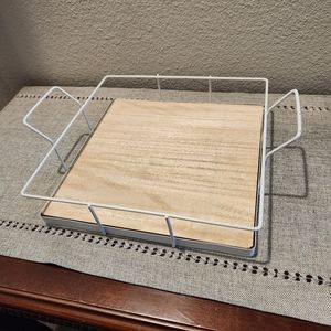 Target Dollar Spot Bullseye’s Playground Wood & Metal White Tray